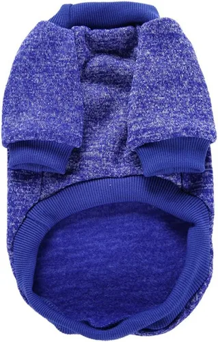 Vista 6 de Jecikelon - Ropa para mascotas, suéter suave, cálido y grueso, suéter de invierno para perros (talla S, color azul oscuro)