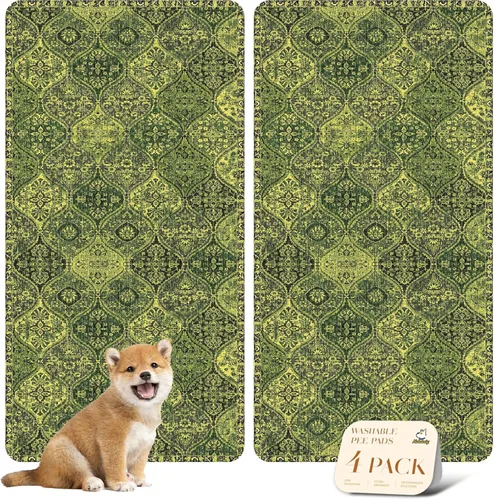 Vista 116 de nunubaby Almohadillas lavables para orina para perros, elegantes, antideslizantes y a prueba de fugas. Almohadillas reutilizables para orinal