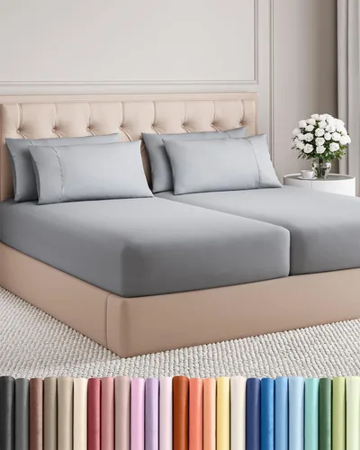 Vista 63 de Juego de sábanas Twin de 4 piezas - Cómodo, transpirable y refrescante - Juego de ropa de cama de lujo de hotel ultrasuave con bolsillos profundos