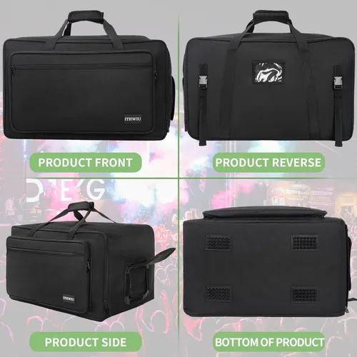 Vista 8 de Bolsa de transporte para altavoces con esponja gruesa para gabinetes de altavoces compactos de 8 pulgadas; resistente se adapta a QSC K8, Yamaha