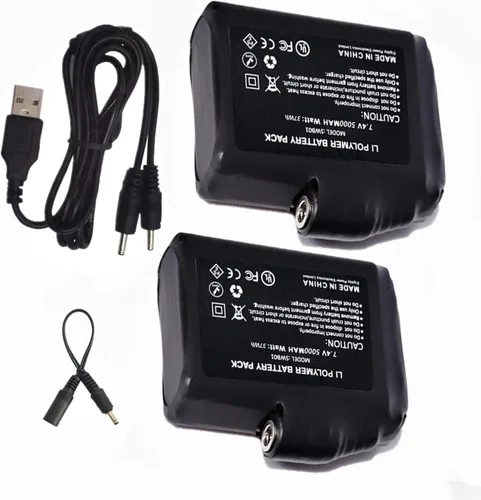 Batería recargable para ropa calentada, batería de polímero de litio de 7.4 V 5000 mAh de repuesto para guantes calefactados, manoplas, calcetines,