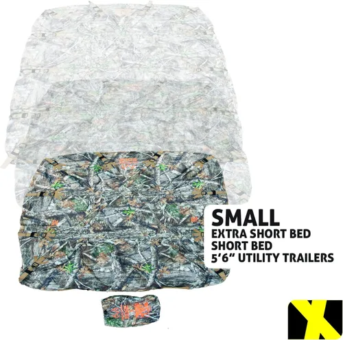 Vista 6 de The X-Cover de TRPx con material Realtree Edge – Cubierta de remolque y caja de camión pequeña – Lona resistente integrada y sistema de amarre. Se