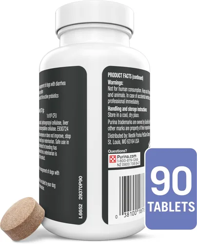 Vista 8 de Purina Pro Plan - Suplementos veterinarios FortiFlora Probióticos para perros, tabletas masticables para la salud digestiva intestinal y diarrea