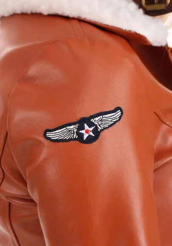 Vista 3 de Disfraz de Amelia Earhart de lujo para mujer, Marrón