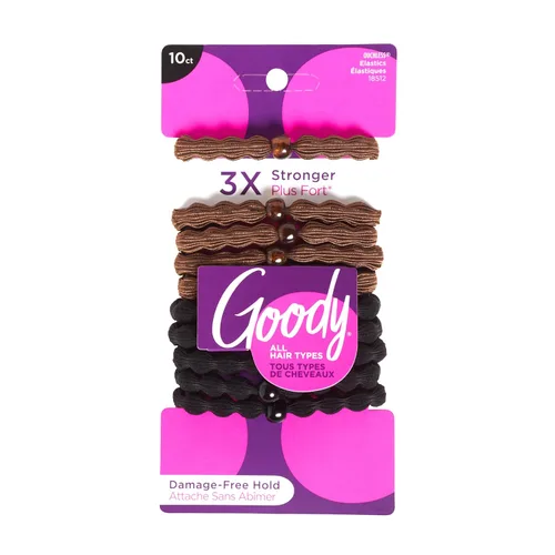 Vista 11 de Goody Ouchless Forever - Ligas elásticas para el cabello, 10 unidades, colores neón surtidos, bandas sin daños, 3 veces más resistentes, mantienen