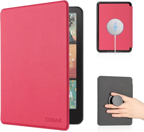 Vista 22 de CoBak Funda con cubierta magnética plegable para Kindle Paperwhite de 7 pulgadas de 12ª generación 2024 y Kindle Colorsoft - para PopSockets Grip