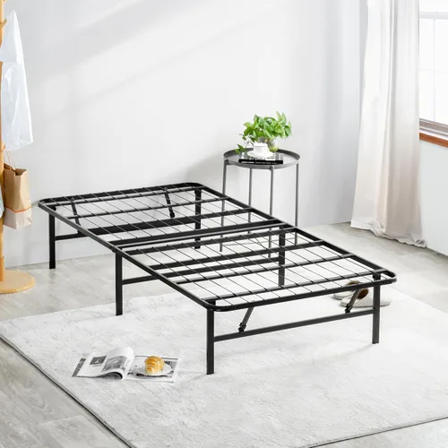 Vista 12 de Olee Sleep - Base de cama plegable de metal de 14 pulgadas, base de colchón de acero, base cómoda, fácil almacenamiento debajo de la cama, sin