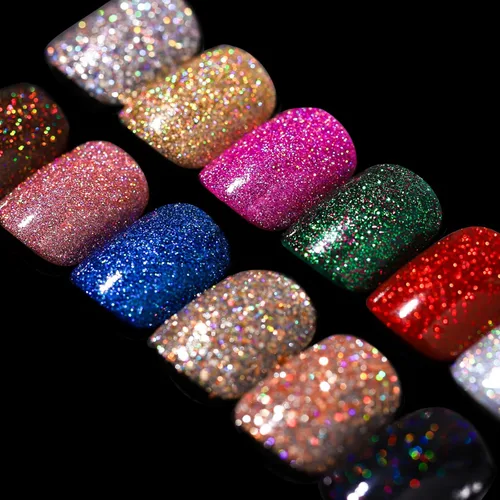 Vista 17 de Teenitor Uñas cortas a presión, kit de manicura de uñas francesas de 312 piezas, uñas postizas con diseño, uñas de punta francesa extra cortas