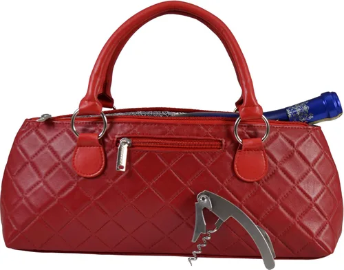 Vista 15 de Primeware - Bolso tipo clutch para vino con aislamiento térmico, bolsa de transporte de vino para botellas de 750 ml (rojas y blancas), incluye