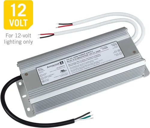 Vista 2 de Armacost Lighting 812000 cinta de 200 W, tira, disco, barras lineales y controlador LED de iluminación de paisaje, plata