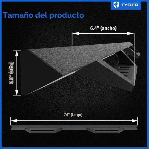 Vista 4 de Tyger Auto LanderX - Estribo compatible con Ford Bronco 2021-2026 de 4 puertas (no compatible con Bronco Sport) TG-LX3F82418 Barras Nerf de riel