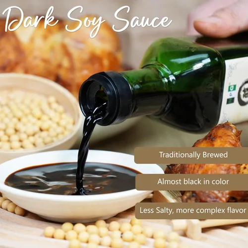 Vista 3 de NPG Salsa de soja oscura prémium de 16.9 onzas líquidas, condimento multiusos para sushi, cocina china y coreana, auténtico potenciador de sabor