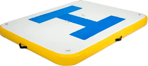 Vista 8 de VEVOR Muelle flotante inflable de 8 x 5 pies, plataforma de natación inflable de 6 pulgadas de grosor, muelle flotante para 2-4 personas, plataforma