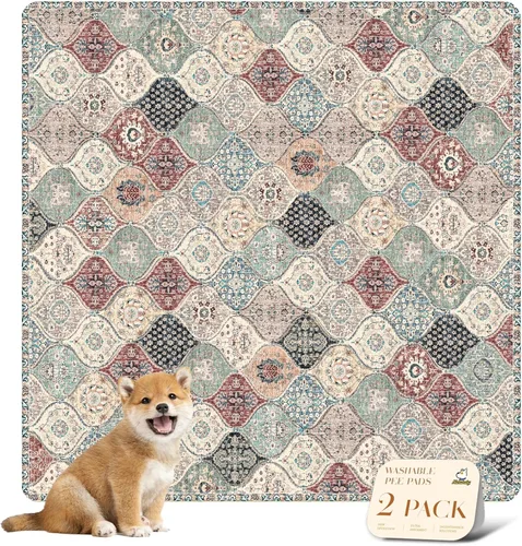Vista 106 de nunubaby Almohadillas lavables para orina para perros, elegantes, antideslizantes y a prueba de fugas. Almohadillas reutilizables para orinal