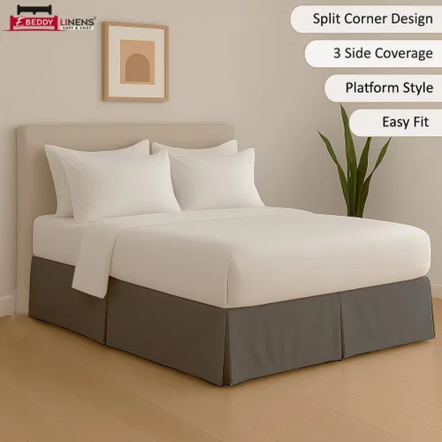 Vista 23 de eBeddy Linens 1 falda de cama de algodón egipcio de 800 hilos, tamaño individual de 39 x 75 a 14 pulgadas, caída y caída, fácil de lavar, resistente