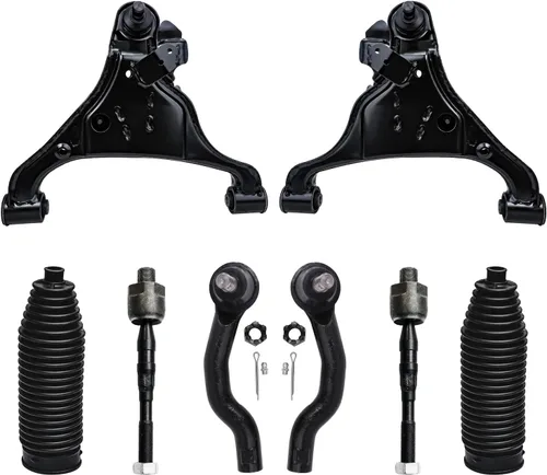 Vista 64 de Detroit Axle - Kit de brazos de control delanteros de 8 piezas para Toyota Sienna 2004-2010, 2 brazos de control inferiores con rótulas, 4 barras