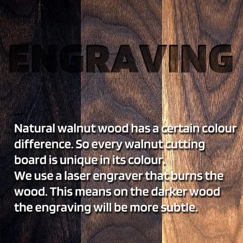 Vista 9 de Personalized Cutting Board, Customized Engraved Cutting Board, Gift for Wedding, Anniversary, Birthday, Housewarming Walnut & Maple