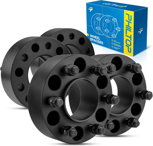 Vista 100 de PHILTOP 4x100 1.25" Espaciadores de rueda para Yaris, 2 piezas de espaciadores de rueda centrados en buje con 54.1mm de diámetro interior del buje