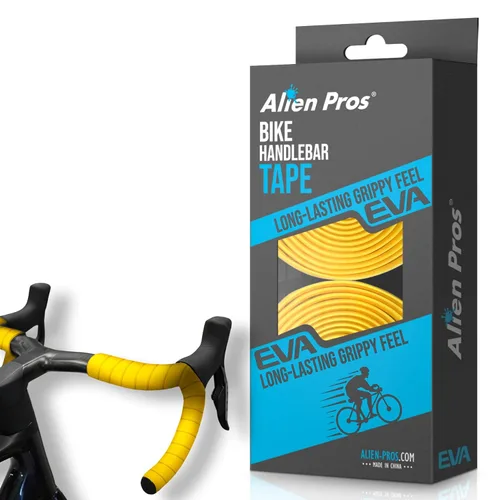 Vista 12 de ALIEN PROS Cinta de manubrio de bicicleta EVA (juego de 2) azul – Mejora el agarre de tu bicicleta con esta cinta para manillar de bicicleta