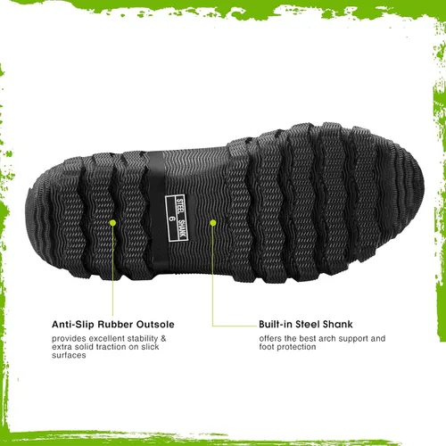 Vista 3 de TIDEWE Botas de goma para mujer, botas de lluvia aisladas de neopreno de 0.217in con vástago de acero, botas de caza impermeables de media