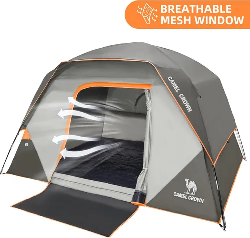 Vista 3 de CAMEL CROWN Tents for Camping 4/6 Person Tent Waterproof Easy Setup Backpacking Tents