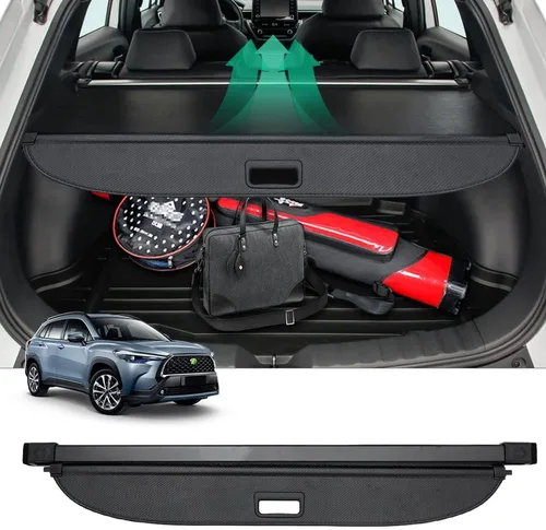 Vista 85 de Powerty Cubierta de Carga para Toyota RAV4 2019-2025 2026, Cubierta Retráctil de Maletero Cubierta de Privacidad Reemplazo para Accesorios Toyota