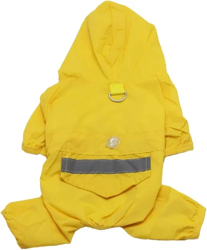 Vista 7 de Mono impermeable de poliéster para exteriores, con capucha para perros pequeños y extrales, de peluche, chihuahua, Shih Tzu, Yorkshire Terriers