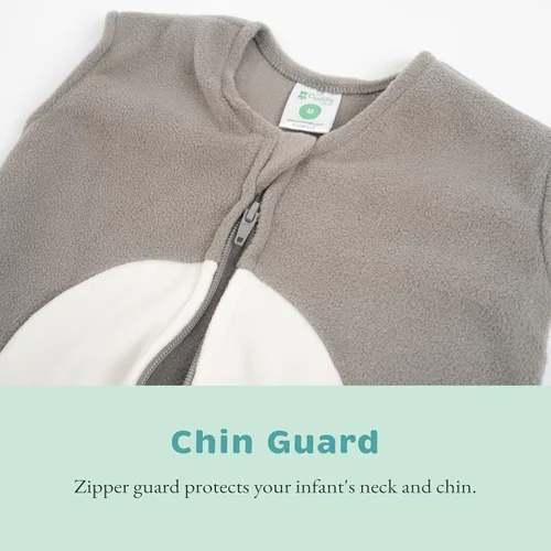 Vista 4 de Saco de dormir de forro polar para bebé, manta para bebé, saco de dormir y sombrero para recién nacido