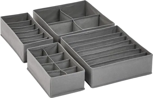 Vista 7 de Amazon Basics Divisores organizadores de cajones para ropa interior para organización y almacenamiento de armarios, se adaptan perfectamente a