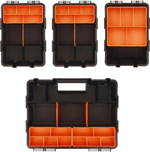 Vista 3 de Makitoyo MP009 - Organizador de hardware y piezas, caja de herramientas de almacenamiento versátil y duradera, juego de 4 piezas