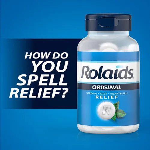 Vista 2 de Rolaids Original Strength Antiácido, 96 tabletas masticables, sabor a menta, alivio de acidez estomacal original