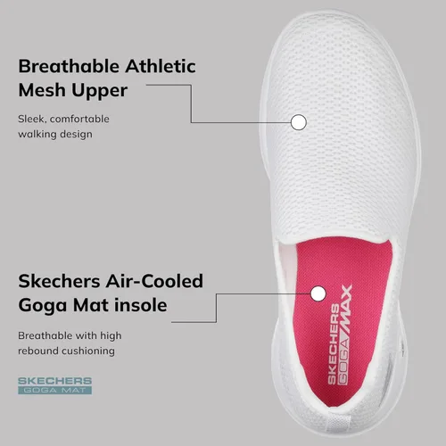 Vista 6 de Skechers Go Walk Joy - Zapatillas deportivas con amortiguación para mujer