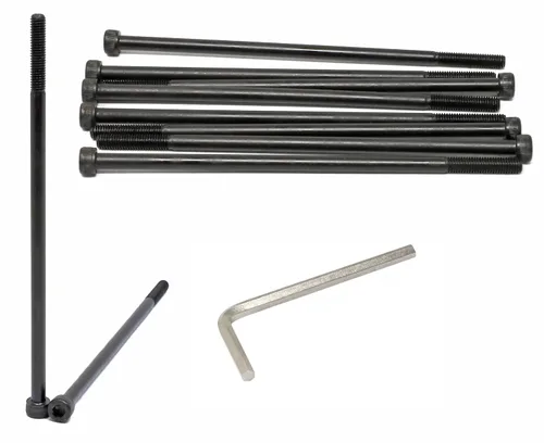 Vista 126 de iexcell Juego de 50 tornillos M4 x 20/25/30/35/40 de acero de aleación de grado 12.9, acabado de óxido negro