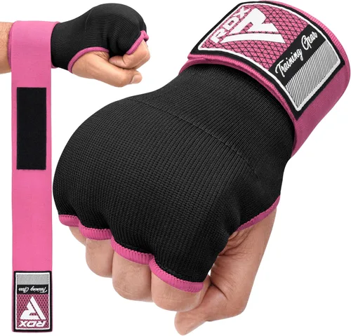 Vista 11 de RDX - Guantes de boxeo con acolchado de gel, para hombres y mujeres, con correas de muñeca elásticas de 100 cm de largo, rápidos, puños protectores