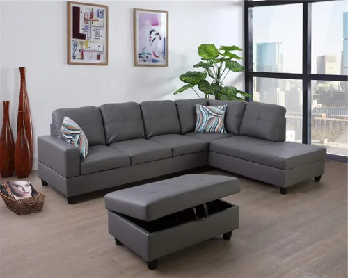 Vista 21 de Juego de sofá modular F091-F094 Negro