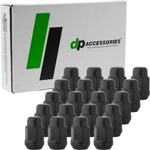 Vista 14 de DPAccessories Tuercas de llanta negras M12x1.50 Extremo cerrado, bellota abombada 36mm (1.4") de alto Hexagonal de 19mm (3/4") Paquete de 4