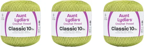 Vista 6 de Aunt Lydia Classic Wood Violet Crochet - 3 unidades de 350y/1,049.9 ft - Algodón - Calibre 10 - Crochet
