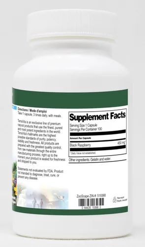 Vista 2 de Frambuesa negra - 450 mg (100 Cápsulas, ZIN: 519368)