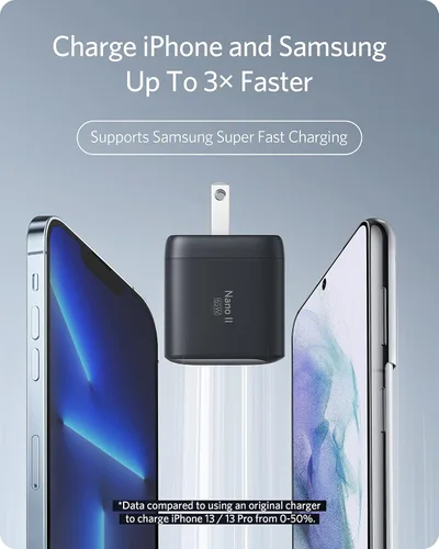 Vista 5 de Anker Cargador Nano USB C, 65W GaN II PPS Cargador plegable compacto rápido para MacBook Pro, Galaxy, Dell, iPhone 17/16, iPad Pro y más