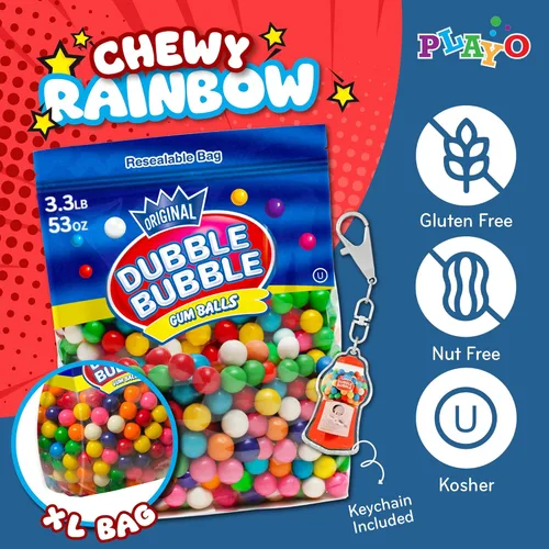 Vista 5 de Bolas de chicle para recargas de máquina de chicles – 53 onzas de goma de mascar Dubble Bubble a granel estilo antiguo bolas de chicle vintage Old