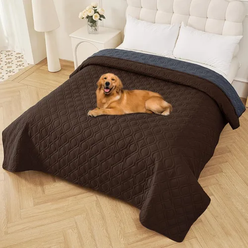 Vista 162 de Smiry Funda impermeable para cama de mascota, suave y lavable, para cama, sofá, reversible, perros pequeños, medianos, grandes, gatos, diseño