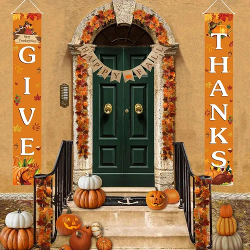 Vista 9 de Paquete de 5 guirnaldas de hojas de arce de otoño, 30 pies, guirnalda artificial de otoño de hojas de arce de Acción de Gracias, decoración de mesa