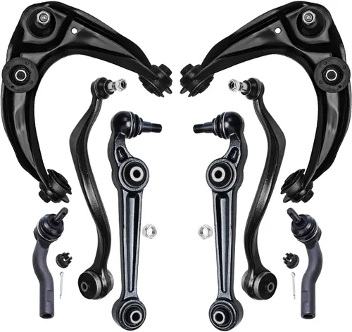 Vista 221 de Detroit Axle - Kit de brazos de control delanteros de 8 piezas para Chevy Trailblazer EXT GMC Envoy XL XUV Buick Rainier Isuzu Ascender, brazos