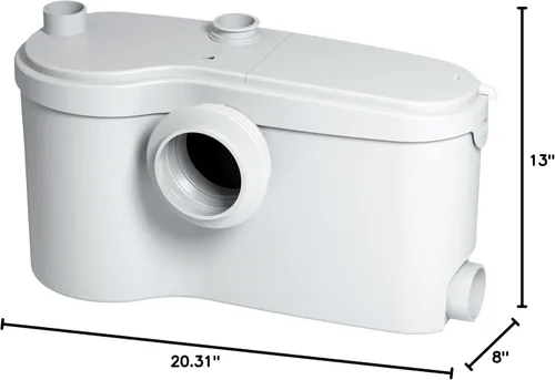 Vista 3 de SFA SANIFLO Sanibest Pro - Bomba de molinillo - Solución versátil para baño y lavandería - Manejo de residuos inigualable - Diseño resistente