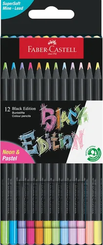 Vista 17 de Faber-Castell Lápices de colores de edición negra, clásicos, suministros de relleno de cesta de Pascua