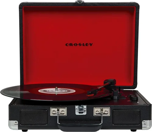 Vista 27 de Crosley CR8005F-GF Cruiser Plus - Tocadiscos de vinilo vintage de 3 velocidades con Bluetooth y maleta con altavoces integrados, diseño floral