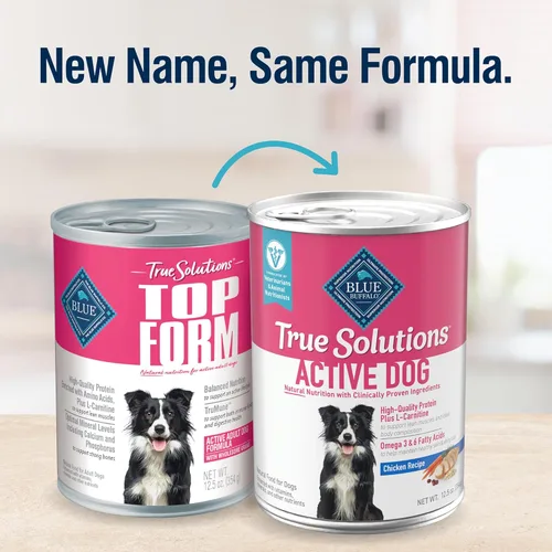 Vista 2 de Blue Buffalo True Solutions Active Dog Wet Dog Food for Active Adult Dogs, Made with Natural Ingredients, Chicken, 12.5-oz. Cans (12 Count)