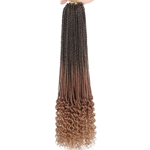 Vista 53 de Xtrend Paquete de 6 extensiones de cabello sintético de ganchillo de 10 pulgadas, sin nudos, sin nudos, 3 extensiones de cabello sintético bohemio