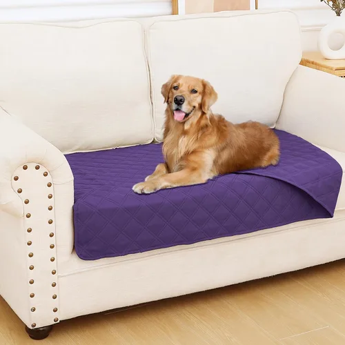 Vista 63 de Smiry Funda impermeable para cama de mascota, suave y lavable, para cama, sofá, reversible, perros pequeños, medianos, grandes, gatos, diseño