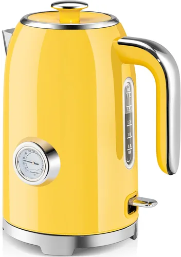 Vista 11 de SUSTEAS Hervidor eléctrico – Hervidor de té caliente de 57 onzas con termómetro, olla de té de acero inoxidable de calentamiento rápido de 1500 W